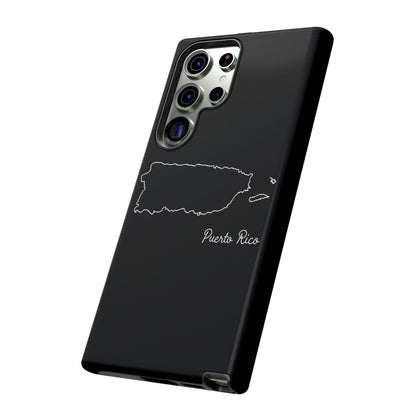 Puerto Rico Outline Phone Case – Minimal Country Map Tough Case (iPhone, Samsung, Pixel)