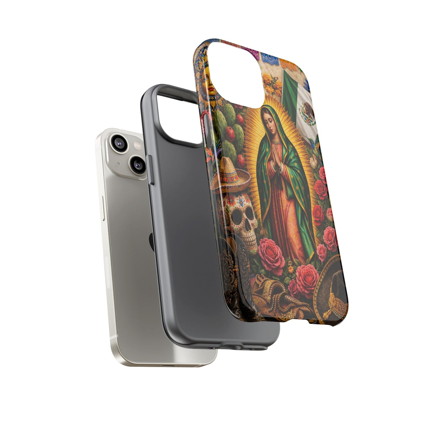 Virgen de Guadalupe Phone Case Mexican Floral iPhone Samsung Pixel Case