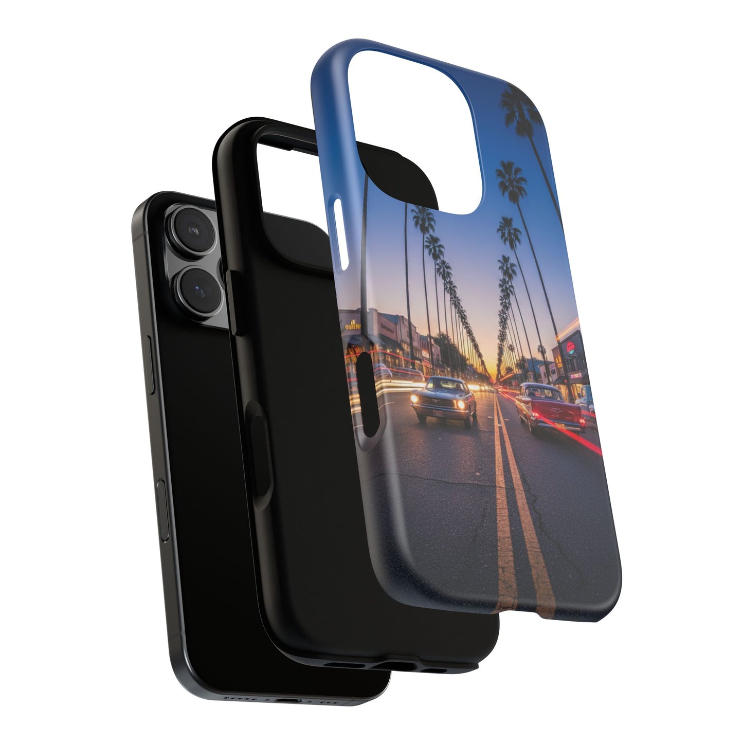 LA Sunset Boulevard Phone Case | Palm Tree Sunset Aesthetic | City Night Tough Case