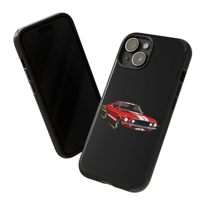 Red Muscle Car Phone Case – Classic Car Racing Tough Protective Case
