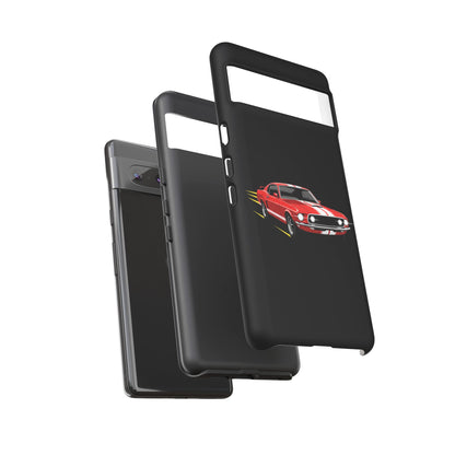 Red Muscle Car Phone Case – Classic Car Racing Tough Protective Case