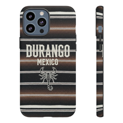Durango Mexico Phone Case | Serape Scorpion Western Design | Mexican Heritage Tough Case for iPhone & Samsung