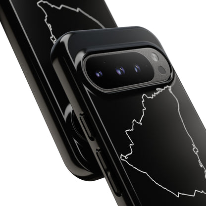 Nicaragua Outline Phone Case – Minimal Country Map Tough Case (iPhone, Samsung, Pixel)