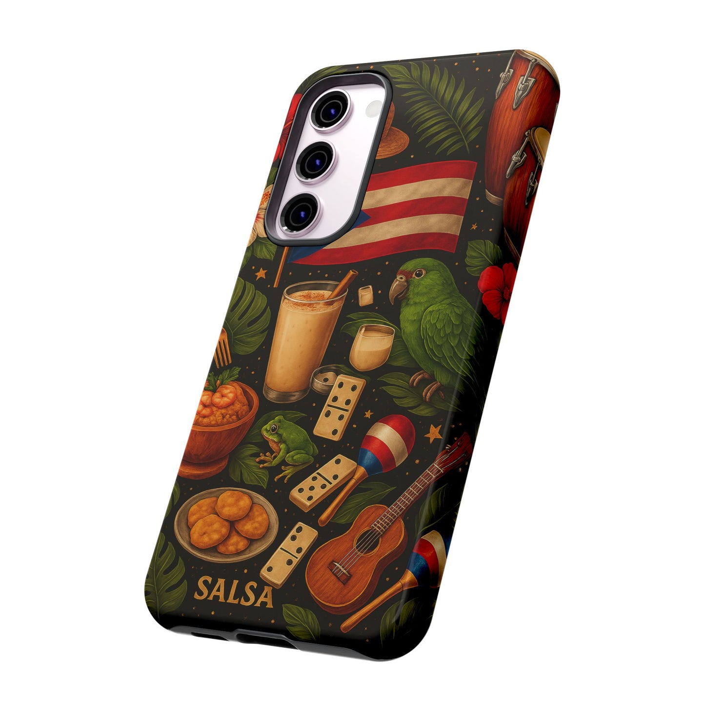 Puerto Rican Culture Phone Case | Boricua Icons Caribbean Aesthetic Tough Protective Case