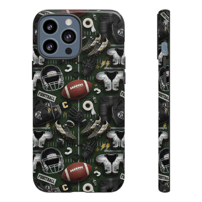 Football Pattern Phone Case – Sports Fan Tough Protective Game Day Case