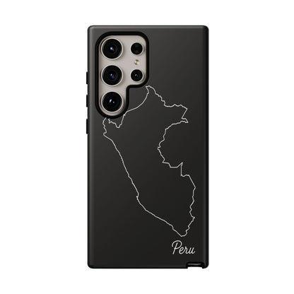 Peru Outline Phone Case – Minimal Country Map Tough Case (iPhone, Samsung, Pixel)