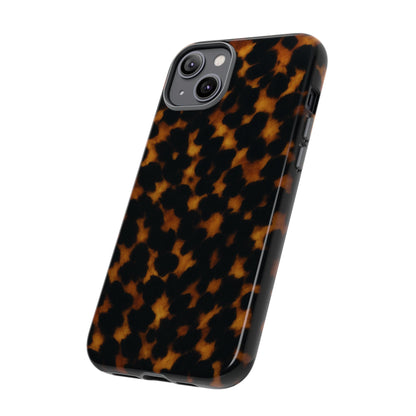 Tortoiseshell Pattern Tough Phone Case | Classic Leopard-Style Protective Cover