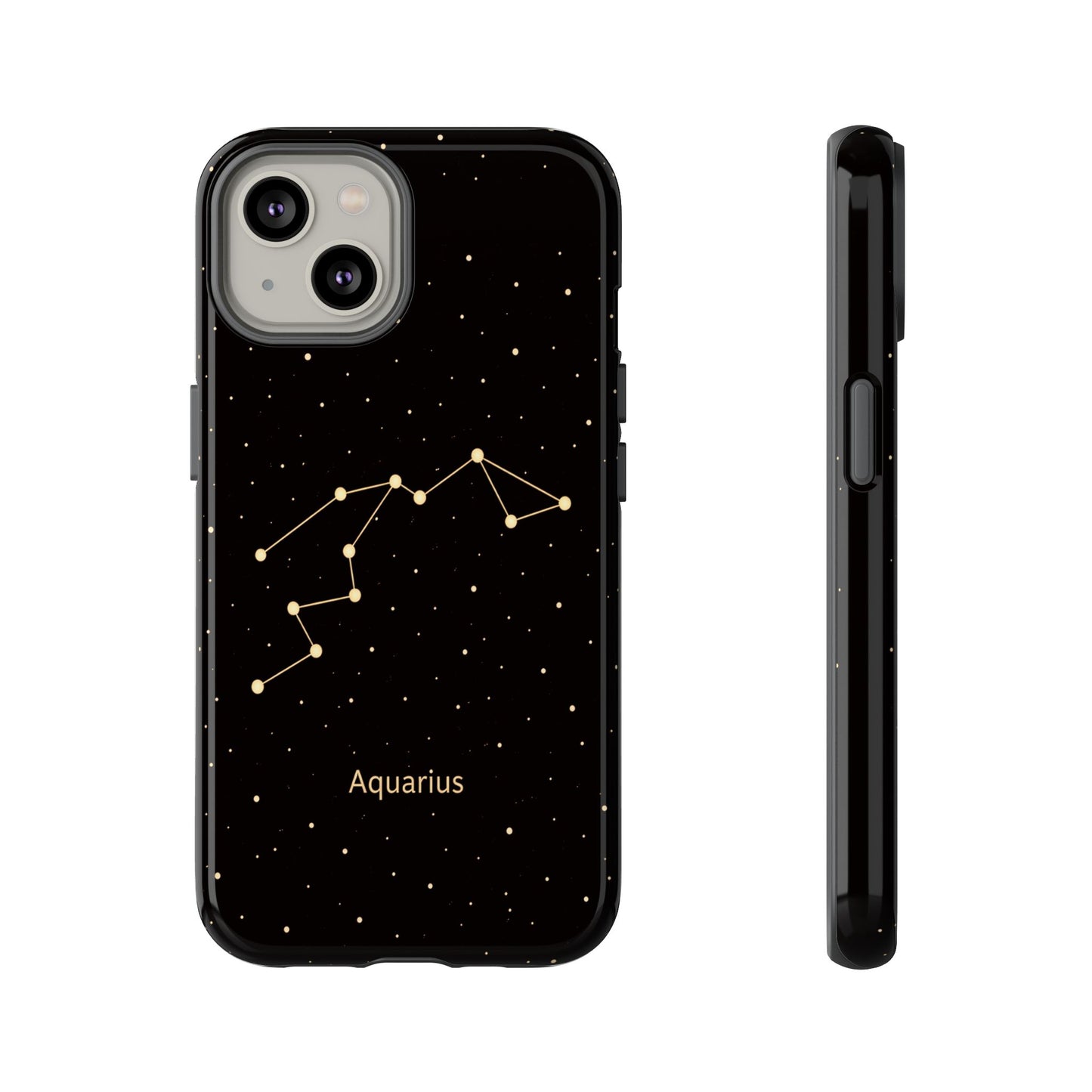 Aquarius Zodiac Constellation Phone Case – Luxe Gold Celestial Cover