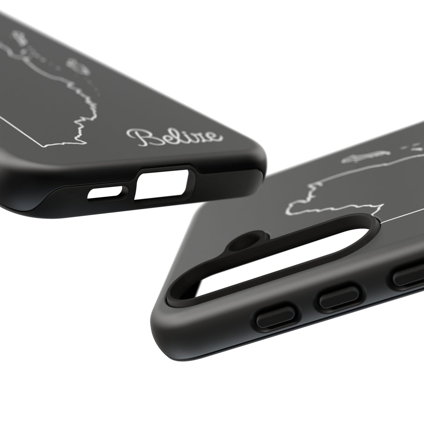 Belize Outline Phone Case – Minimal Country Map Tough Case (iPhone, Samsung, Pixel)