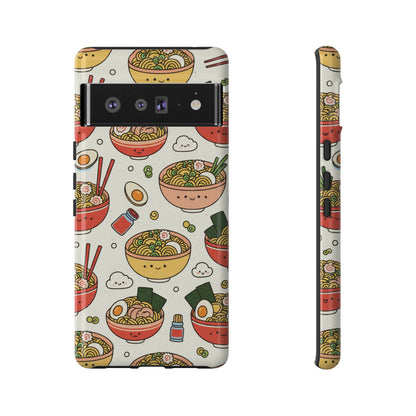 Kawaii Ramen Phone Case – Cute Japanese Food Pattern | Noodle Bowl Aesthetic Case