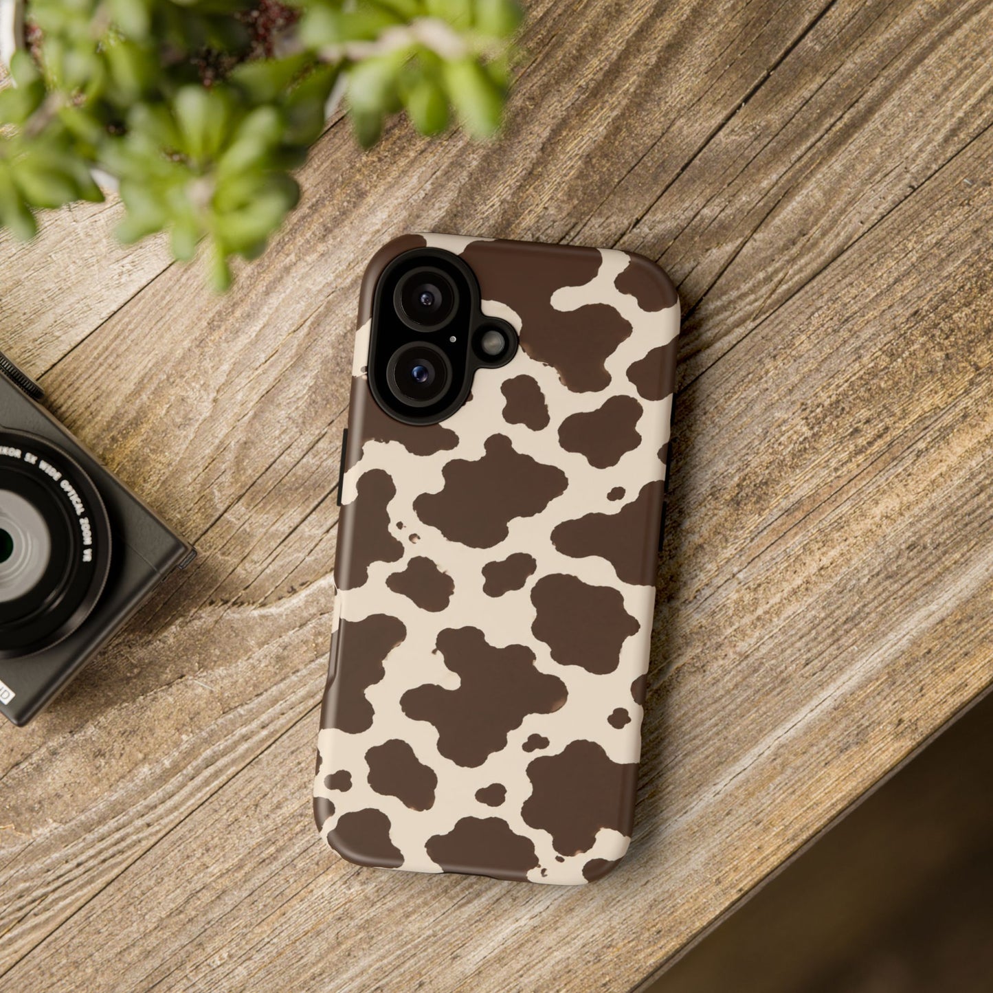 Western Cow Print Tough Phone Case for iPhone Samsung Galaxy Pixel