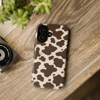 Western Cow Print Tough Phone Case for iPhone Samsung Galaxy Pixel