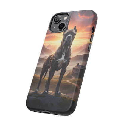 Cane Corso Phone Case – Guard Dog Sunset Tough Case (iPhone, Samsung, Pixel) | Dog Lover Gift