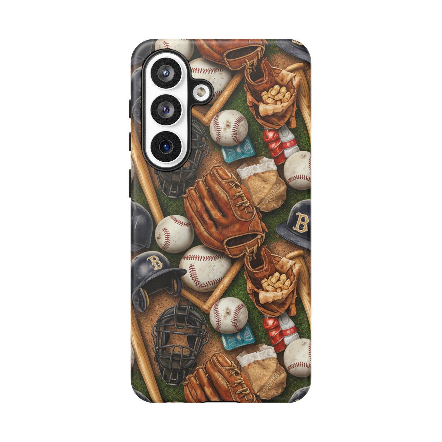 Baseball Gear Collage Phone Case – Vintage Baseball Equipment Sports Tough Case