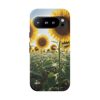 Sunflower Field Phone Case | Golden Hour Floral Aesthetic | Bright Summer Tough Case