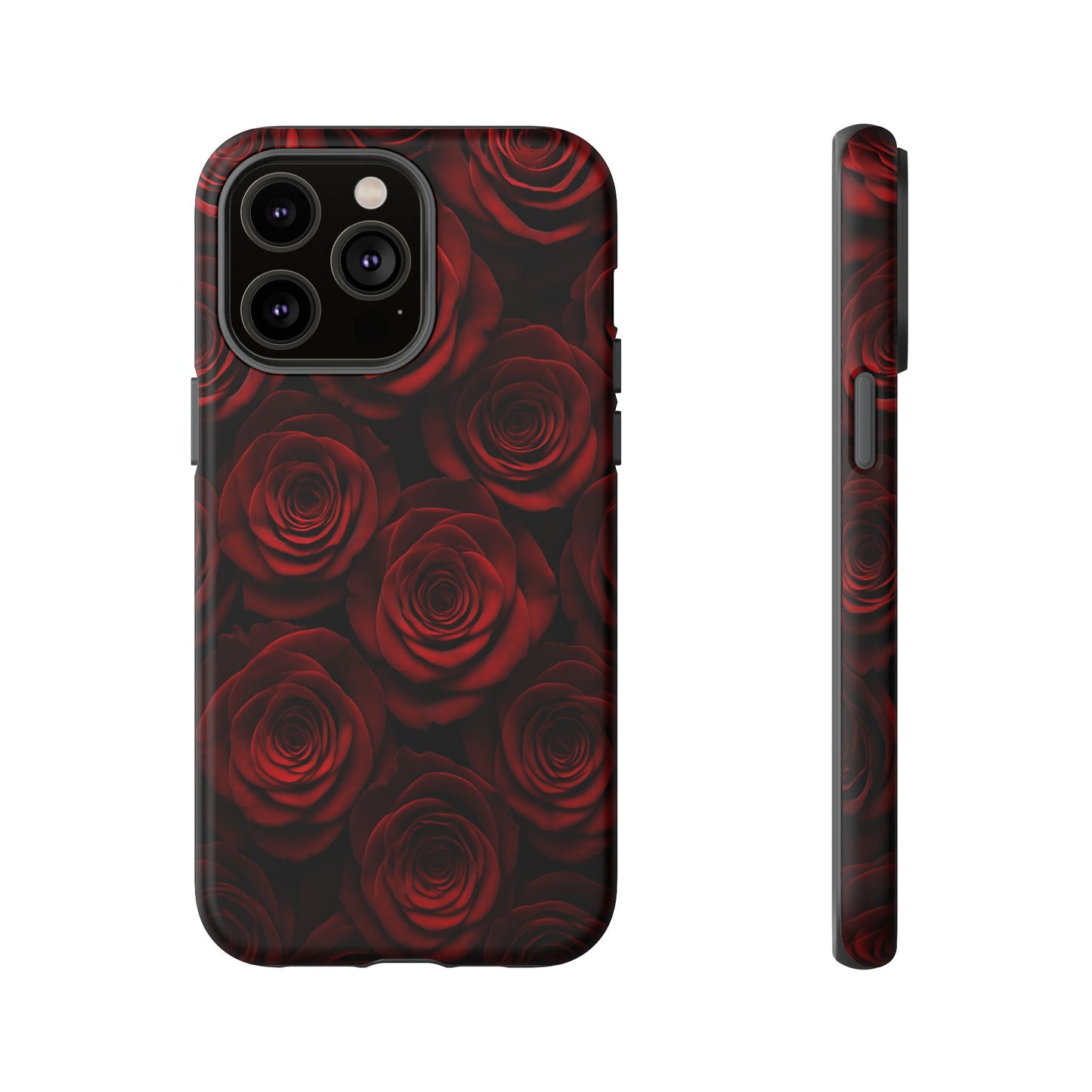 Dark Red Rose Phone Case – Gothic Floral Tough Case (iPhone, Samsung, Pixel)