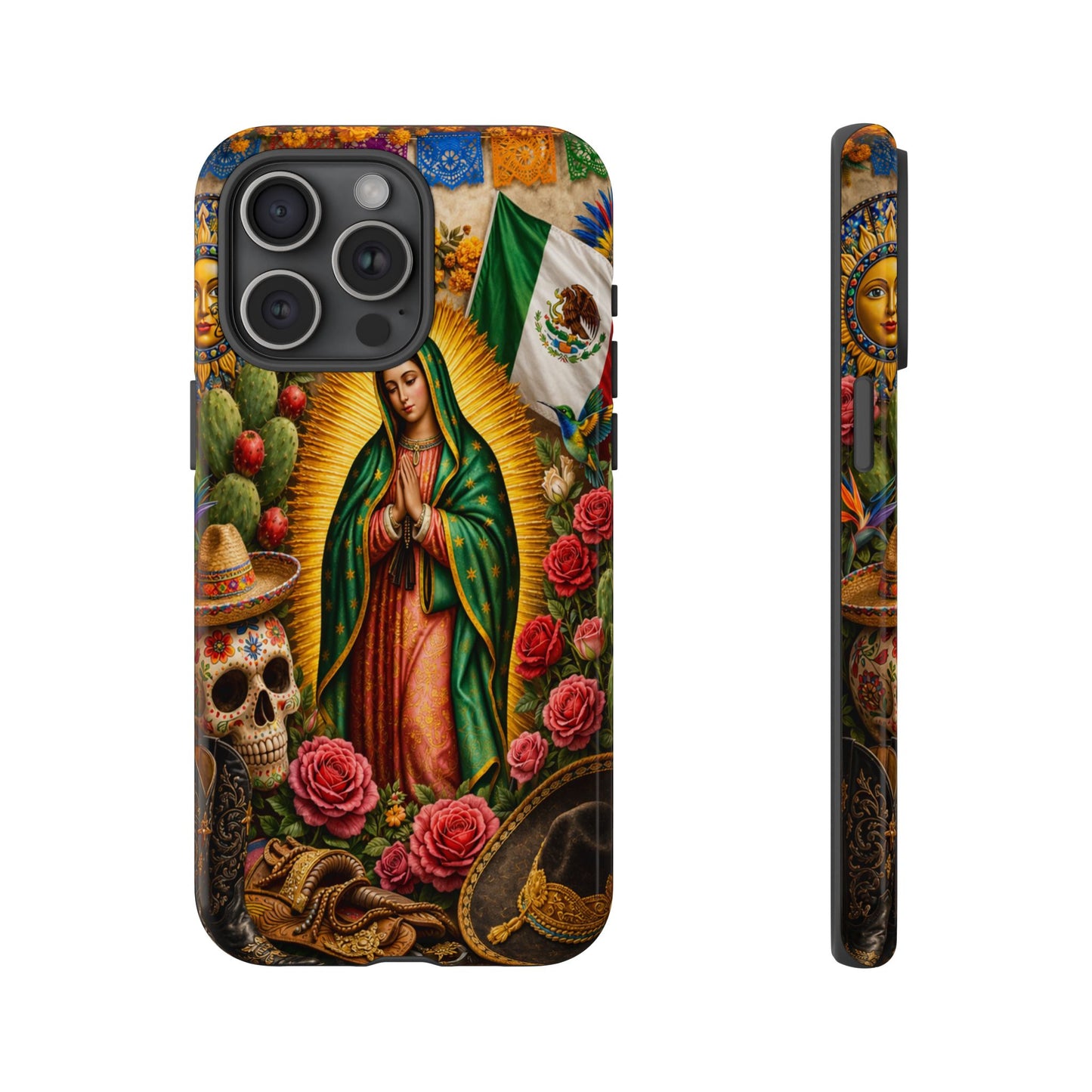 Virgen de Guadalupe Phone Case Mexican Floral iPhone Samsung Pixel Case