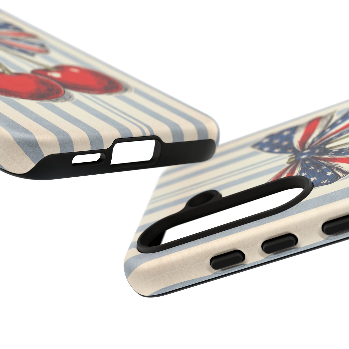 Patriotic Cherry Phone Case Americana Coquette Aesthetic iPhone Samsung
