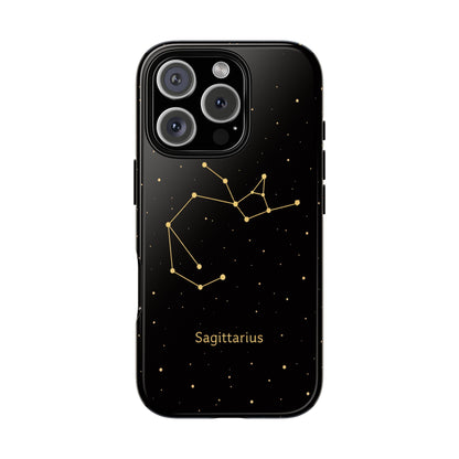Sagittarius Zodiac Constellation Phone Case – Luxe Gold Celestial Cover