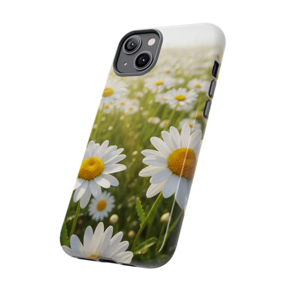 Daisy Phone Case – Floral Spring Field Tough Protective Case (iPhone, Samsung, Pixel)