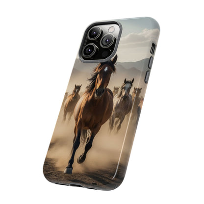 Running Horses Phone Case | Wild Mustang Herd Tough Protective Cover