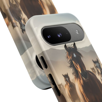 Running Horses Phone Case – Wild Mustang Herd Tough Case (iPhone, Samsung, Pixel)