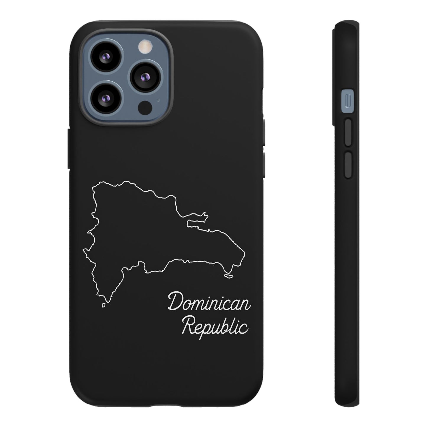 Dominican Republic Outline Phone Case – Minimal Country Map Tough Case (iPhone, Samsung, Pixel)