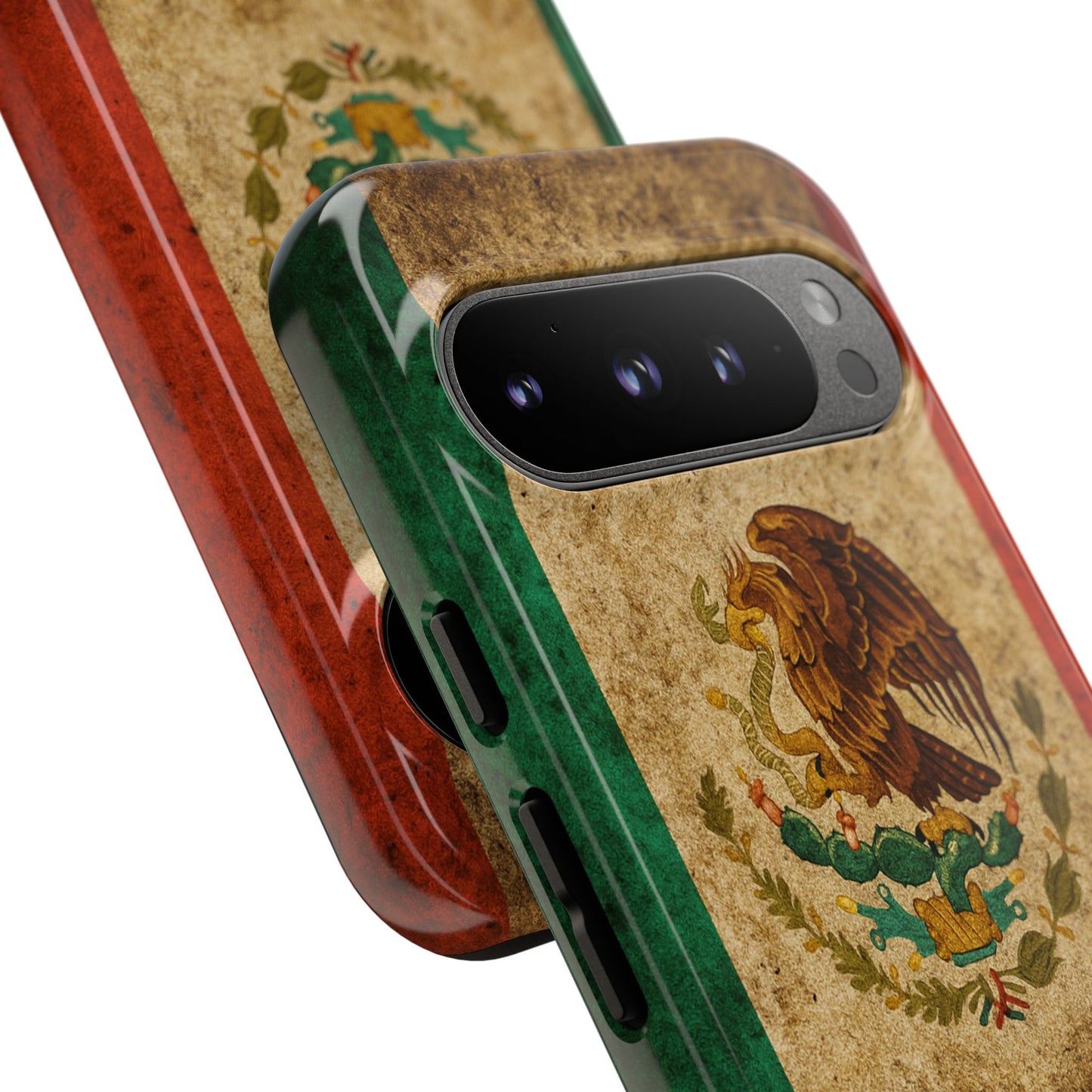 Vintage Mexico Flag Phone Case – Mexican Pride Grunge Flag Aesthetic Tough Case