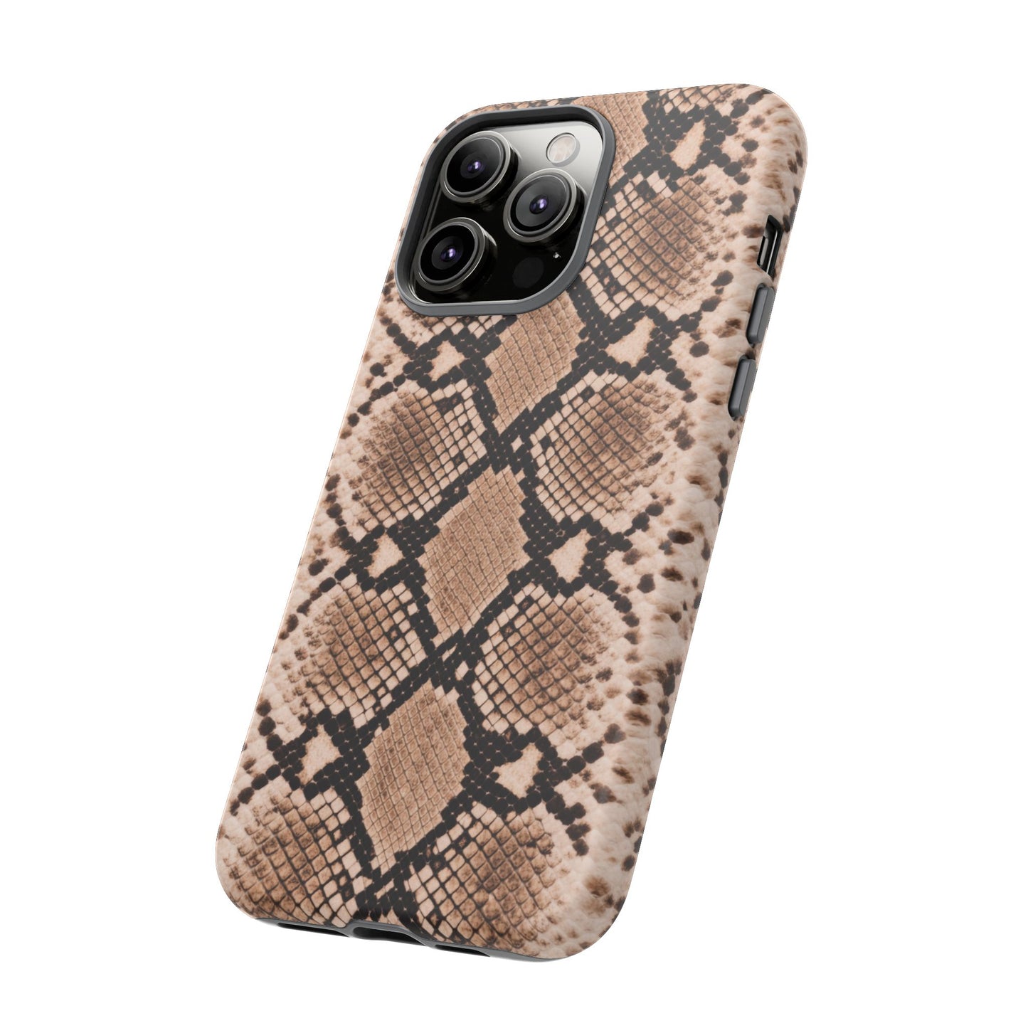 Snake Print Phone Case – Brown Python Pattern Slim Protective Cover for Iphone, Samsung Galaxy and Pixel