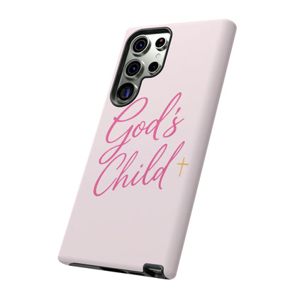 Gods Child Phone Case Christian Pink Aesthetic Tough iPhone Case