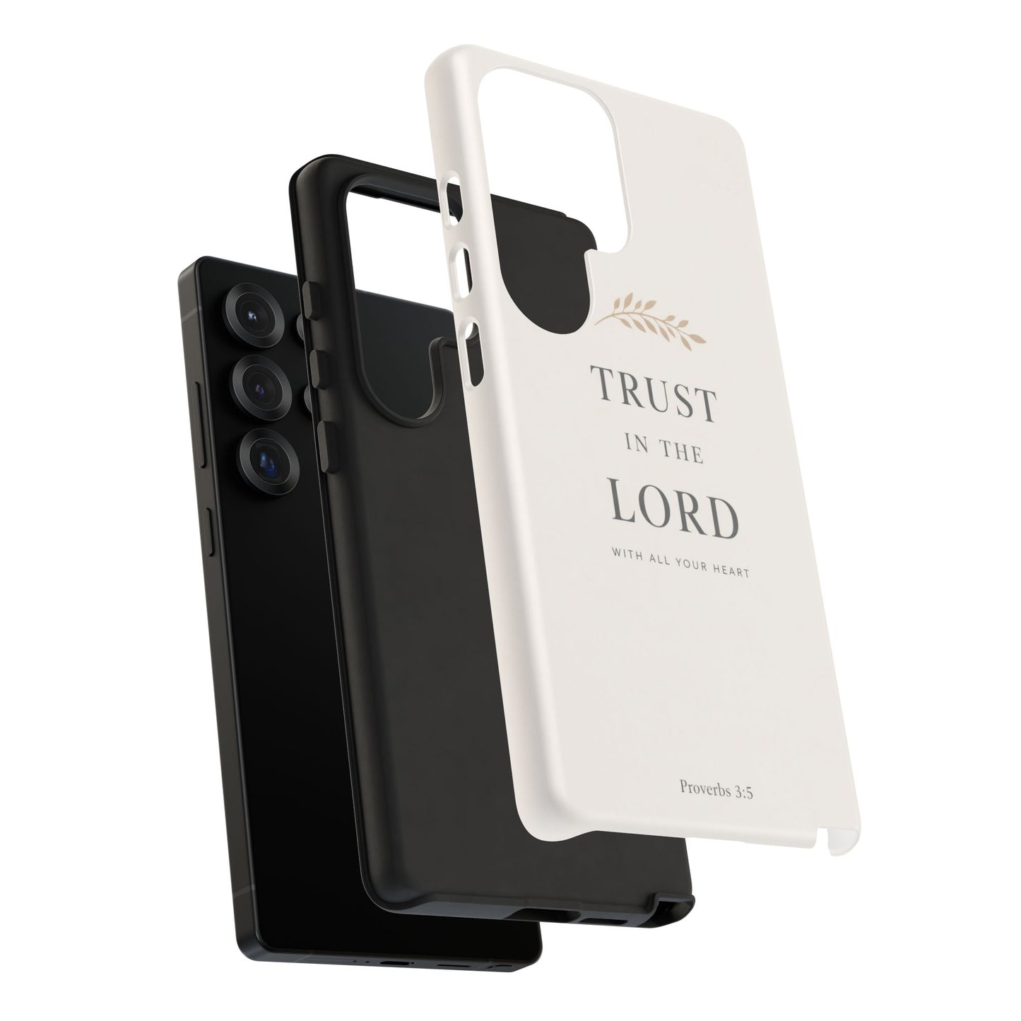 Proverbs 3:5 Christian Phone Case Trust in the Lord Minimalist Faith Cover