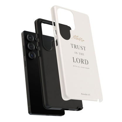 Proverbs 3:5 Christian Phone Case Trust in the Lord Minimalist Faith Cover