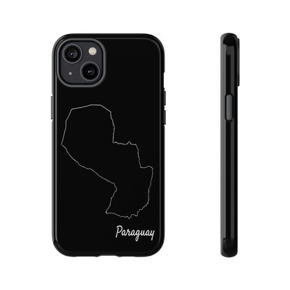 Paraguay Outline Phone Case – Minimal Country Map Tough Case (iPhone, Samsung, Pixel)
