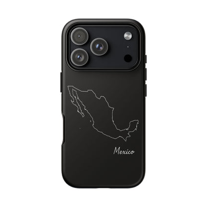 Mexico Outline Phone Case – Minimal Country Map Tough Case (iPhone, Samsung, Pixel)
