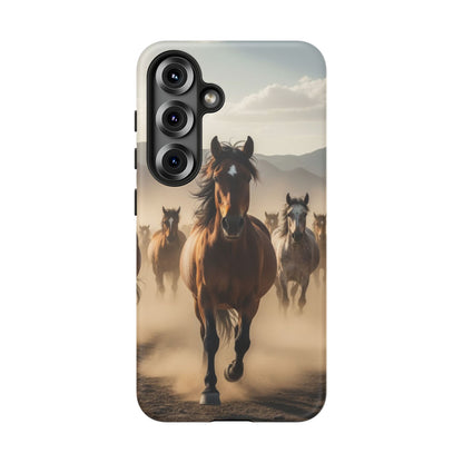 Running Horses Phone Case | Wild Mustang Herd Tough Protective Cover