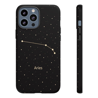 Aries Zodiac Constellation Phone Case – Luxe Gold Celestial Cover