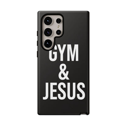 Gym & Jesus Phone Case Christian Faith Workout Gym Motivation Case