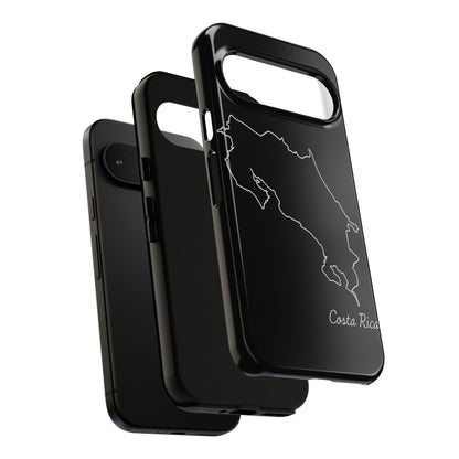 Costa Rica Outline Phone Case – Minimal Country Map Tough Case (iPhone, Samsung, Pixel)