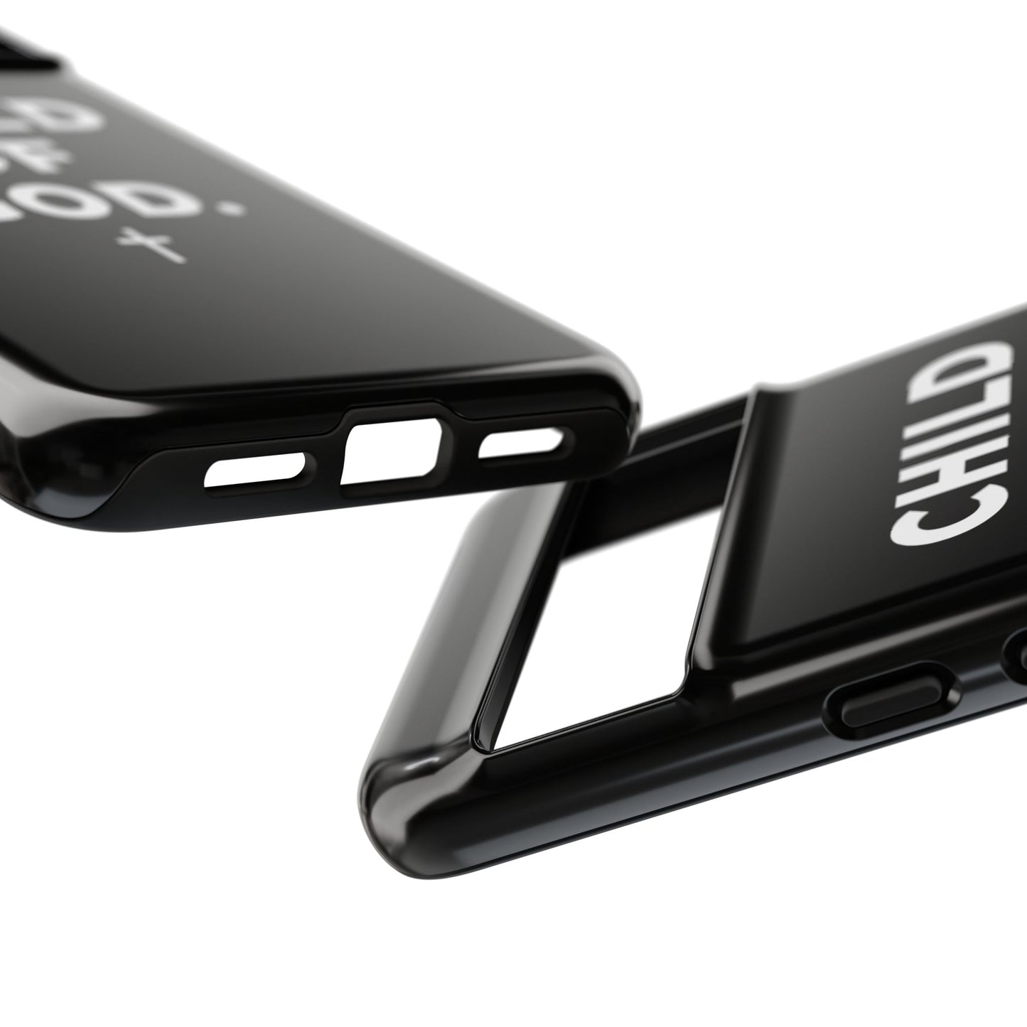 Child of God Phone Case Christian Black Aesthetic Cross Tough Cover