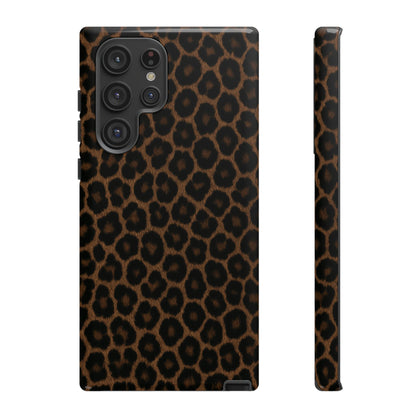 Brown Leopard Print Phone Case | Classic Animal Print Aesthetic Tough Protective Case