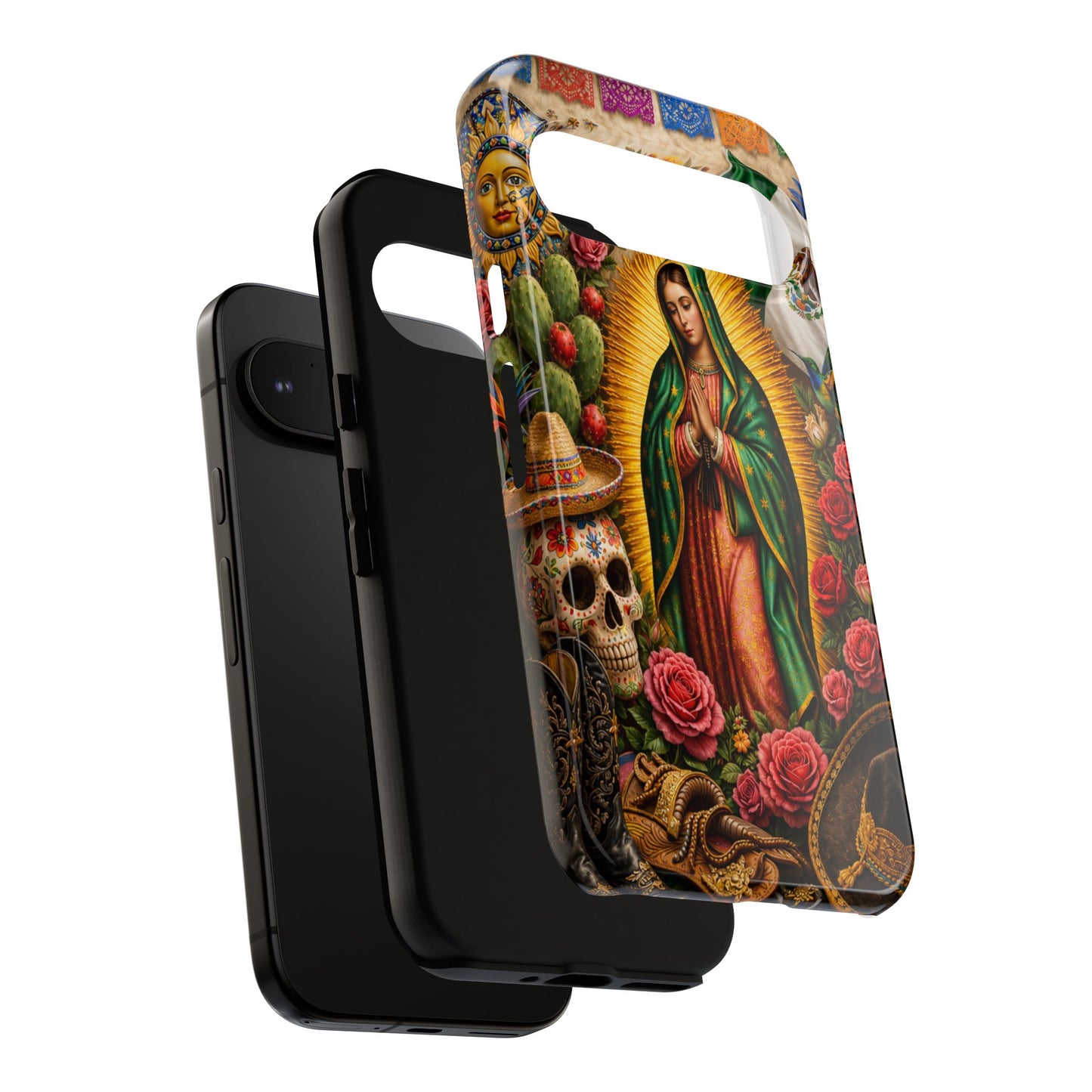 Virgen de Guadalupe Phone Case Mexican Floral iPhone Samsung Pixel Case