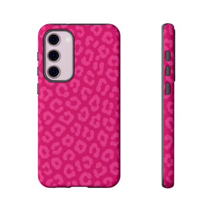 Hot Pink Leopard Print Phone Case – Bold Coquette Leopard Tough Case