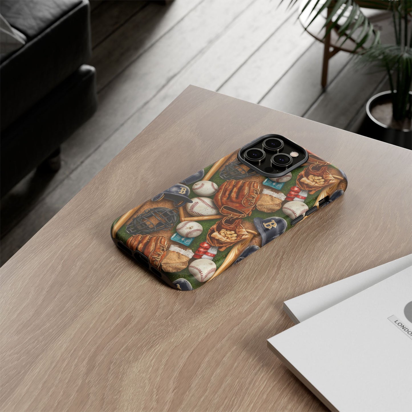 Baseball Gear Collage Phone Case – Vintage Baseball Equipment Sports Tough Case