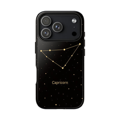 Capricorn Zodiac Constellation Phone Case – Luxe Gold Celestial Cover