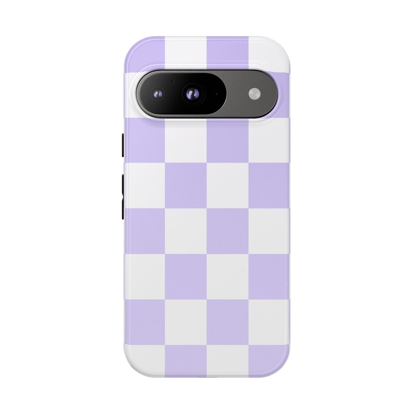 Lavender Checkerboard Phone Case | Pastel Aesthetic Checkered iPhone & Samsung Tough Case