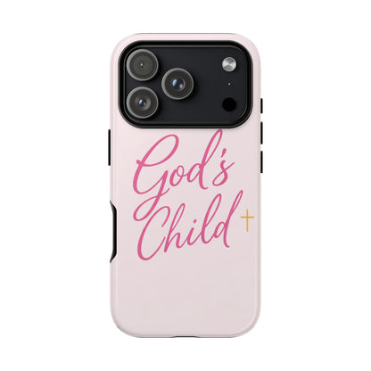 Gods Child Phone Case Christian Pink Aesthetic Tough iPhone Case