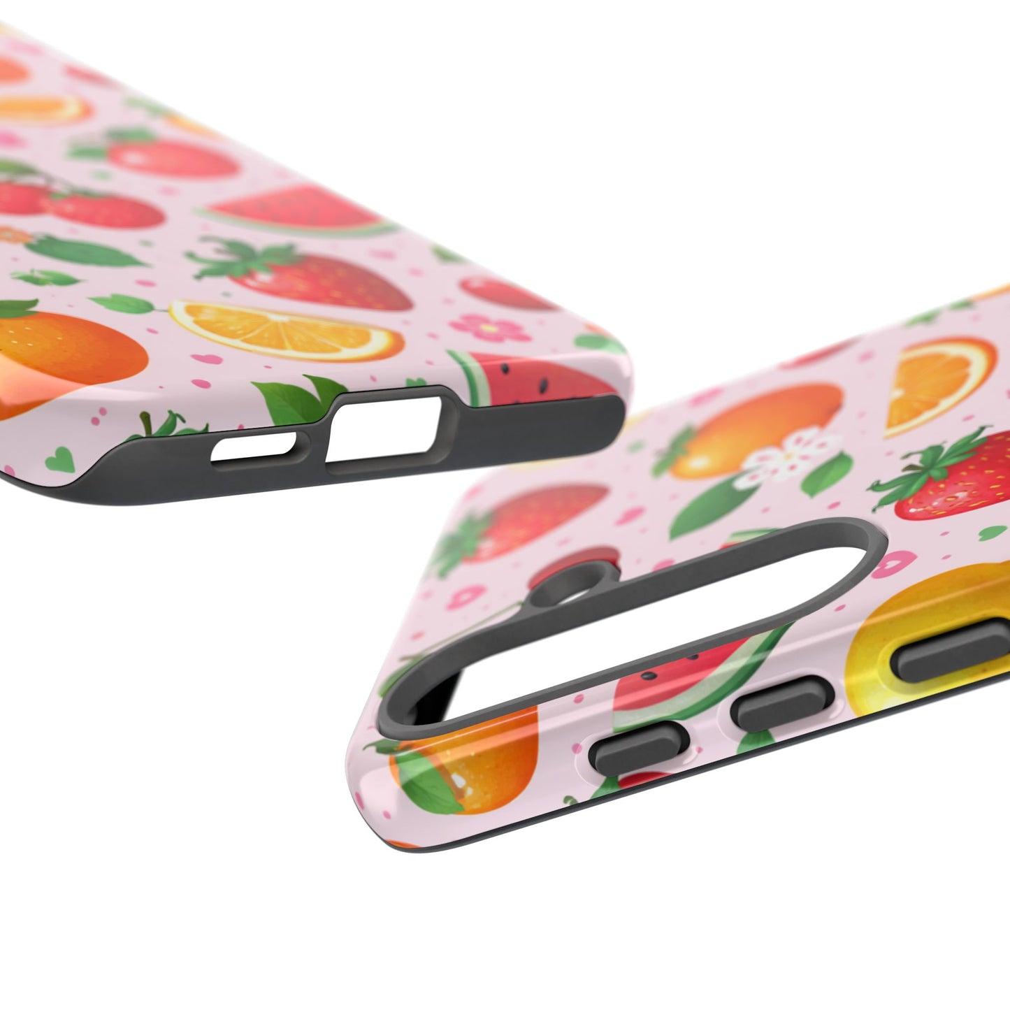 Fruit Phone Case – Tough Shockproof, Strawberry Cherry Citrus Summer Design for Iphone, Samsung Galaxy and Pixel