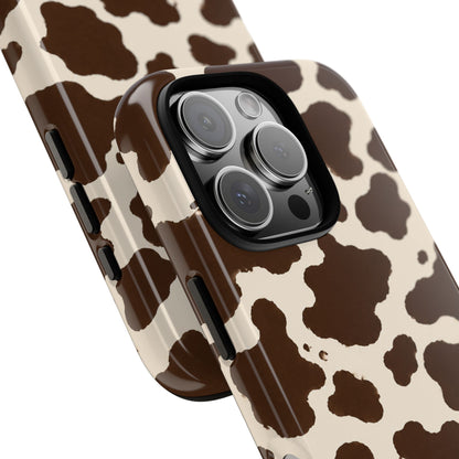Western Cow Print Tough Phone Case for iPhone Samsung Galaxy Pixel