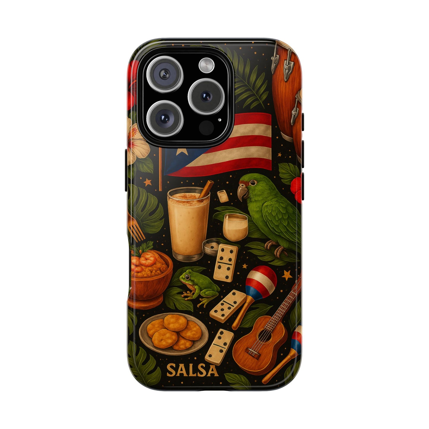 Puerto Rican Culture Phone Case | Boricua Icons Caribbean Aesthetic Tough Protective Case