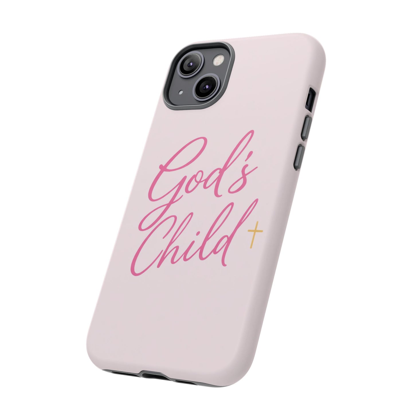 Gods Child Phone Case Christian Pink Aesthetic Tough iPhone Case